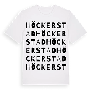 Höckerstad ordlek t-shirt – ekologisk bomull t-shirt från Pinshirt