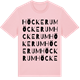 Pink Cotton t-shirt med Höckerum ordlek t-shirt