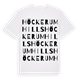 White t-shirt med Höckerum Hills ordlek t-shirt