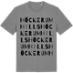 Mid Heather Gray t-shirt med Höckerum Hills ordlek t-shirt