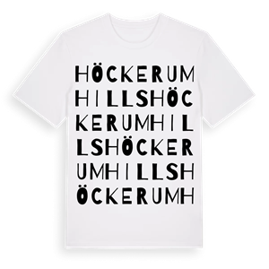 Höckerum Hills ordlek t-shirt – ekologisk bomull t-shirt från Pinshirt