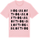 Pink Cotton t-shirt med Höganloft ordlek t-shirt