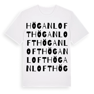 Höganloft ordlek t-shirt – ekologisk bomull t-shirt från Pinshirt