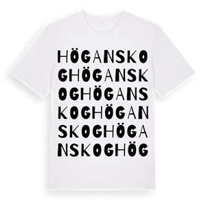 Höganskog ordlek t-shirt – ekologisk bomull t-shirt från Pinshirt