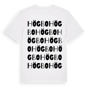 Högbo ordlek t-shirt – ekologisk bomull t-shirt från Pinshirt