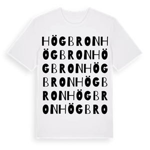 Högbron ordlek t-shirt – ekologisk bomull t-shirt från Pinshirt