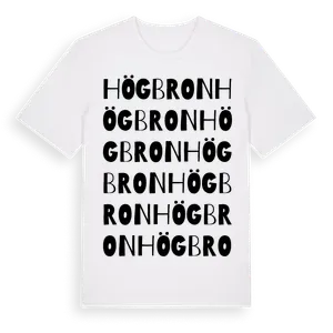 Högbron ordlek t-shirt – ekologisk bomull t-shirt från Pinshirt