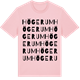 Pink Cotton t-shirt med Högerum ordlek t-shirt