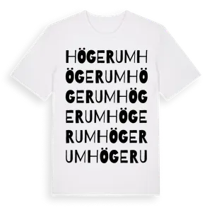 Högerum ordlek t-shirt – ekologisk bomull t-shirt från Pinshirt