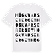 White t-shirt med Högkvarseberget ordlek t-shirt
