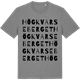 Mid Heather Gray t-shirt med Högkvarseberget ordlek t-shirt