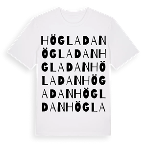 Högladan ordlek t-shirt – ekologisk bomull t-shirt från Pinshirt