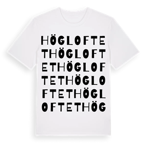 Högloftet ordlek t-shirt – ekologisk bomull t-shirt från Pinshirt