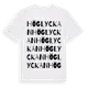 White t-shirt med Höglyckan ordlek t-shirt