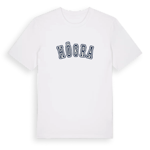 Högra college t-shirt – ekologisk bomull t-shirt från Pinshirt
