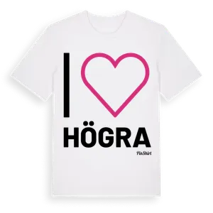 Jag älskar Högra t-shirt stort tryck – ekologisk bomull t-shirt från Pinshirt