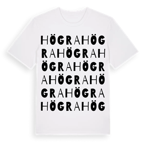 Högra ordlek t-shirt – ekologisk bomull t-shirt från Pinshirt
