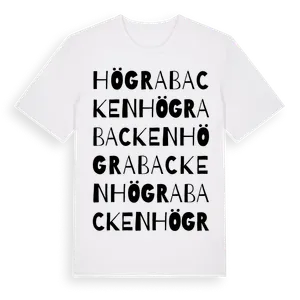 Högrabacken ordlek t-shirt – ekologisk bomull t-shirt från Pinshirt
