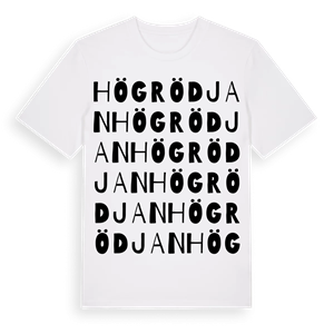 Högrödjan ordlek t-shirt – ekologisk bomull t-shirt från Pinshirt
