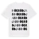 White t-shirt med Högrödjan ordlek t-shirt