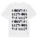 White t-shirt med Högstafallet ordlek t-shirt