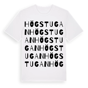 Högstugan ordlek t-shirt – ekologisk bomull t-shirt från Pinshirt