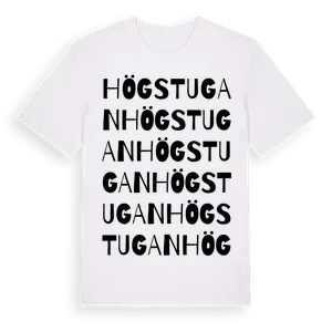 Högstugan ordlek t-shirt – ekologisk bomull t-shirt från Pinshirt