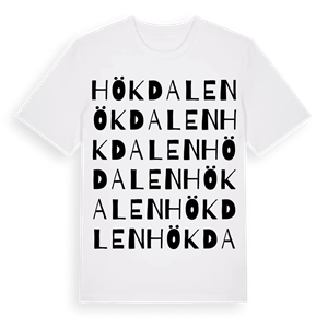 Hökdalen ordlek t-shirt – ekologisk bomull t-shirt från Pinshirt