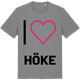 Mid Heather Gray t-shirt med Jag älskar Höke t-shirt stort tryck