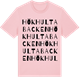 Pink Cotton t-shirt med Hökhultabacken ordlek t-shirt