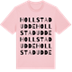 Pink Cotton t-shirt med Hollstad udde ordlek t-shirt
