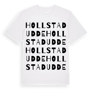 Hollstad udde ordlek t-shirt – ekologisk bomull t-shirt från Pinshirt
