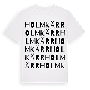 Holmkärr ordlek t-shirt – ekologisk bomull t-shirt från Pinshirt