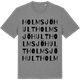 Mid Heather Gray t-shirt med Holmsjöhult ordlek t-shirt