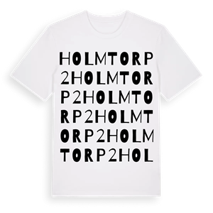 Holmtorp 2 ordlek t-shirt – ekologisk bomull t-shirt från Pinshirt