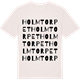 Vintage White t-shirt med Holmtorpet ordlek t-shirt