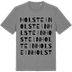 Mid Heather Gray t-shirt med Holstein ordlek t-shirt