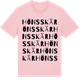 Pink Cotton t-shirt med Hönsskär ordlek t-shirt