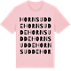 Pink Cotton t-shirt med Horns udde ordlek t-shirt