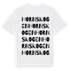 White t-shirt med Hornskogen ordlek t-shirt