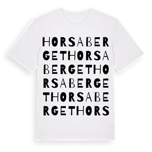 Horsaberget ordlek t-shirt – ekologisk bomull t-shirt från Pinshirt
