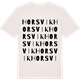 Vintage White t-shirt med Horsvik ordlek t-shirt