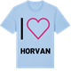 Blue Soul t-shirt med Jag älskar Horvan t-shirt stort tryck
