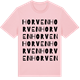 Pink Cotton t-shirt med Horven ordlek t-shirt