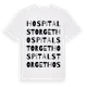 White t-shirt med Hospitalstorget ordlek t-shirt