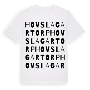 Hovslagartorp ordlek t-shirt – ekologisk bomull t-shirt från Pinshirt