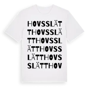 Hovsslätt ordlek t-shirt – ekologisk bomull t-shirt från Pinshirt