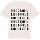 Vintage White t-shirt med Hulebo ordlek t-shirt