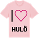 Pink Cotton t-shirt med Jag älskar Hulö t-shirt stort tryck