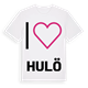White t-shirt med Jag älskar Hulö t-shirt stort tryck